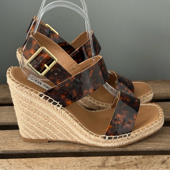 STEVE MADDEN Uri Espadrille Wedge Sandal 8 A29 - Picture 5 of 9